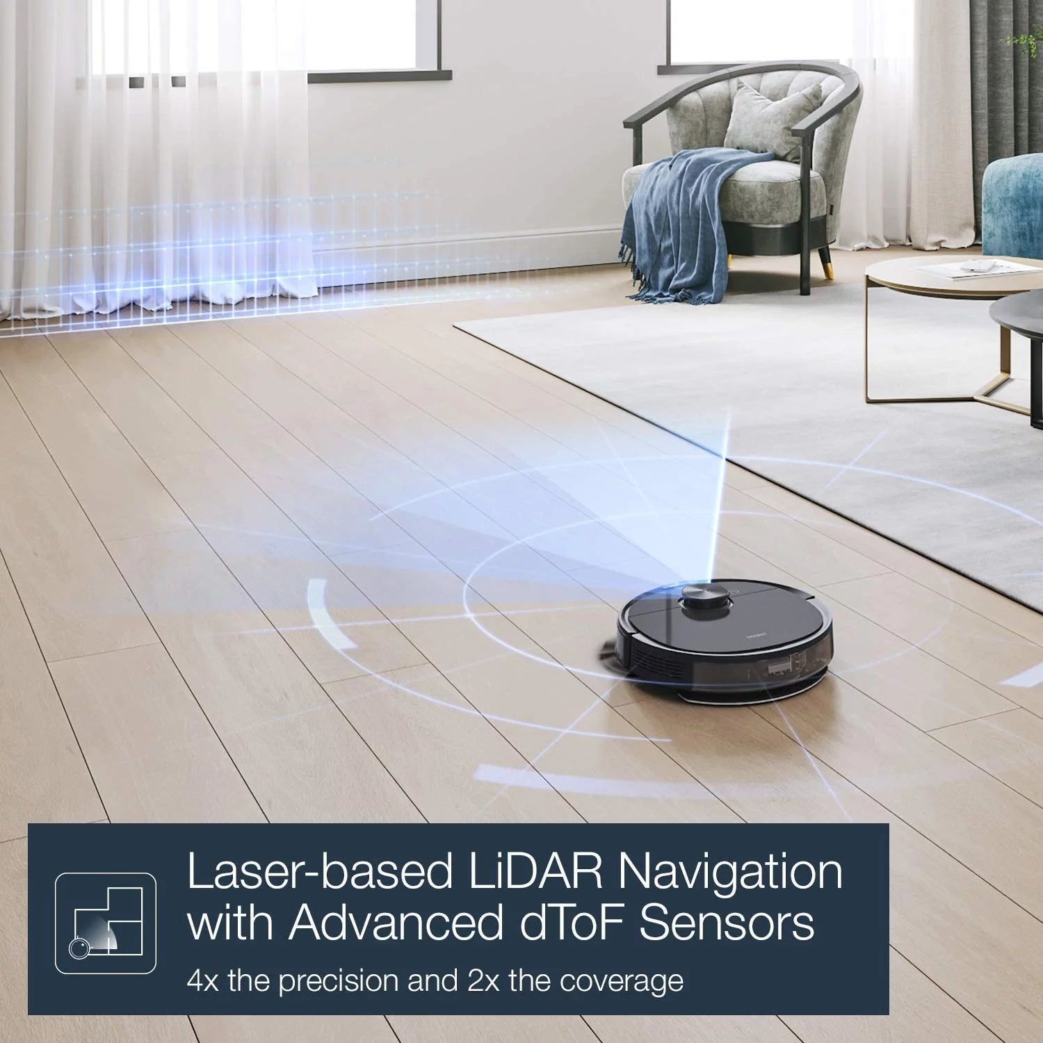 DEEBOT N8+ Vacuum & Mop Robot with Advanced Laser Mapping and Auto-Empty Station